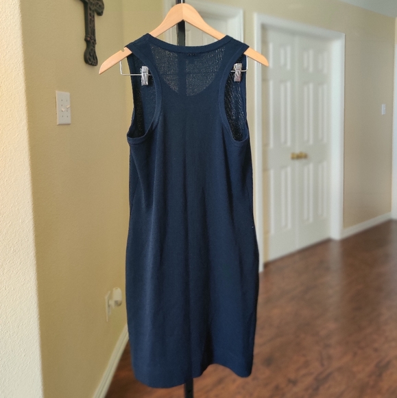 St John Black Sleeveless Dress w/Logo at Back - Picture 9 of 12